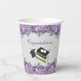 Uitnodiging voor afstudeerfeest 2024 papieren bekers