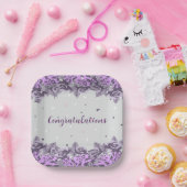 Uitnodiging voor afstudeerfeest 2024 papieren bordje (Feest)