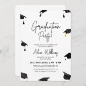 Uitnodiging voor afstudeerfeest, afstuderen (Voorkant / Achterkant)