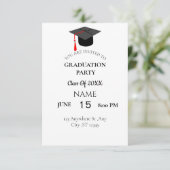 Uitnodiging voor afstudeerfeest informatiekaartje (Staand voorkant)