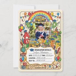 Uitnodiging voor afstudeerfeest kinderen, peutersc