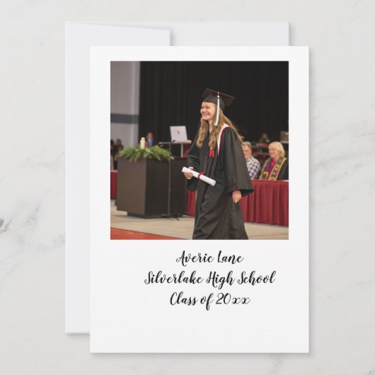 Uitnodiging voor afstudeerfeest met Arch Photo (Voorkant)