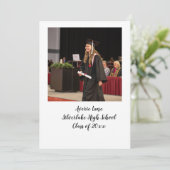 Uitnodiging voor afstudeerfeest met Arch Photo (Staand voorkant)