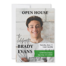 Uitnodiging voor afstudeerfeest met foto | Groen