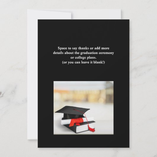 Uitnodiging voor afstudeerfeest met foto | Groen (Achterkant)