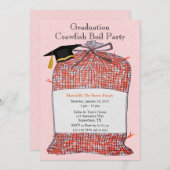 Uitnodiging voor afstudeerfeest met gekookte rivie (Voorkant / Achterkant)