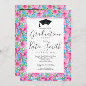 Uitnodiging voor afstudeerfeest, Preppy Afstuderen (Voorkant / Achterkant)