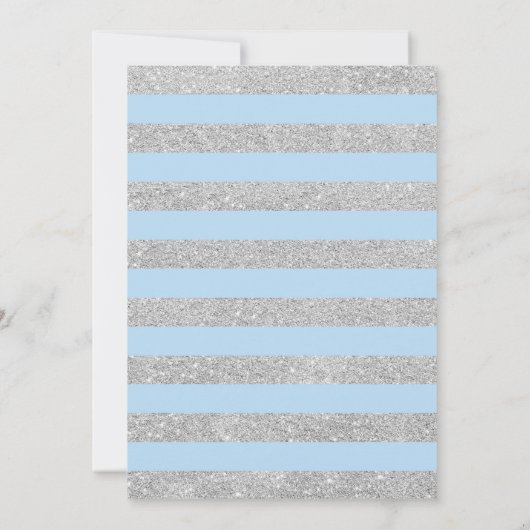 Uitnodiging voor afstudeerfeest - Silver Blue (Achterkant)