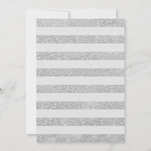 Uitnodiging voor afstudeerfeest - Silver White (Achterkant)