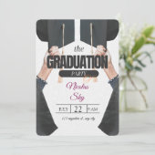 Uitnodiging voor afstudeerfeest – stijlvol ontwerp (Staand voorkant)