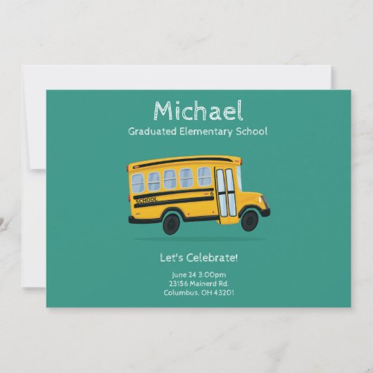 Uitnodiging voor afstudeerfeest voor kinderen - be (Voorkant)