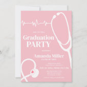 Uitnodiging voor afstudeerfeest voor medische verp (Voorkant)