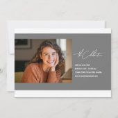 Uitnodiging voor afstudeerfoto's (Achterkant)