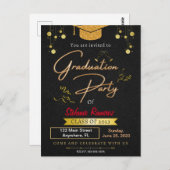 UITNODIGING VOOR AFSTUDEERPARTY (Voorkant / Achterkant)