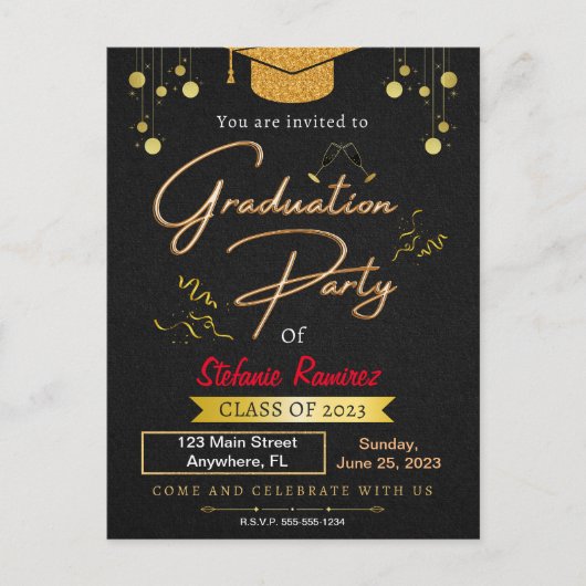 UITNODIGING VOOR AFSTUDEERPARTY (Voorkant)