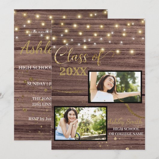  uitnodiging voor afstuderen (Voorkant / Achterkant)