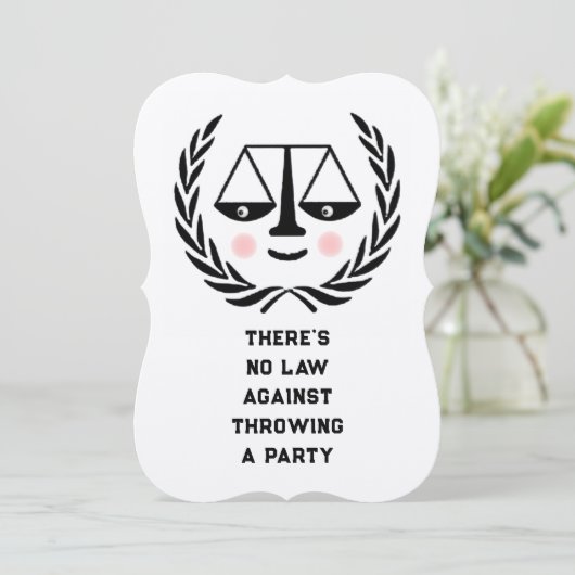 Uitnodiging voor afstuderen aan de rechtenfacultei (Staand voorkant)