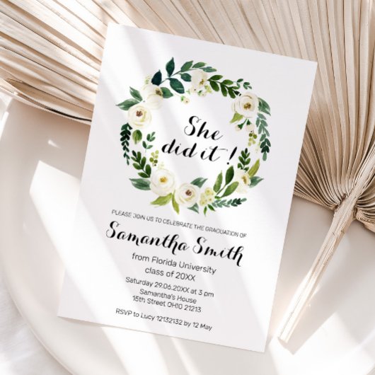 Uitnodiging voor afstuderen aan de universiteit