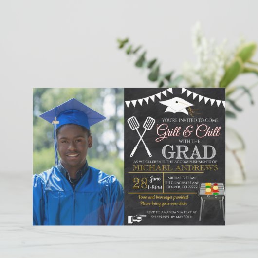 Uitnodiging voor Afstuderen BBQ (Staand voorkant)