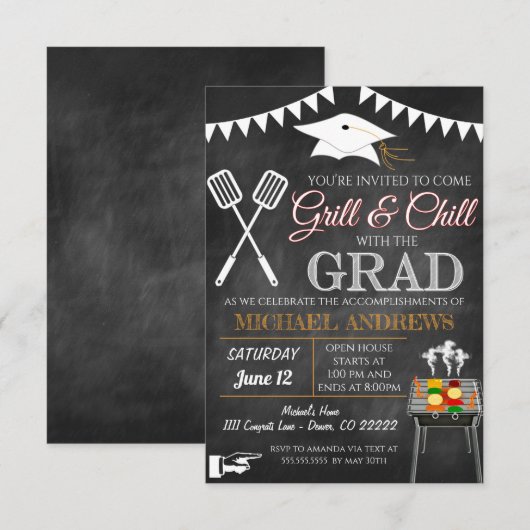 Uitnodiging voor Afstuderen BBQ (Voorkant / Achterkant)