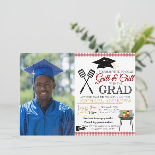 Uitnodiging voor Afstuderen BBQ (Staand voorkant)