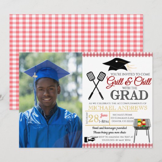 Uitnodiging voor Afstuderen BBQ (Voorkant / Achterkant)