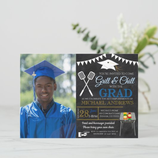 Uitnodiging voor Afstuderen BBQ (Staand voorkant)