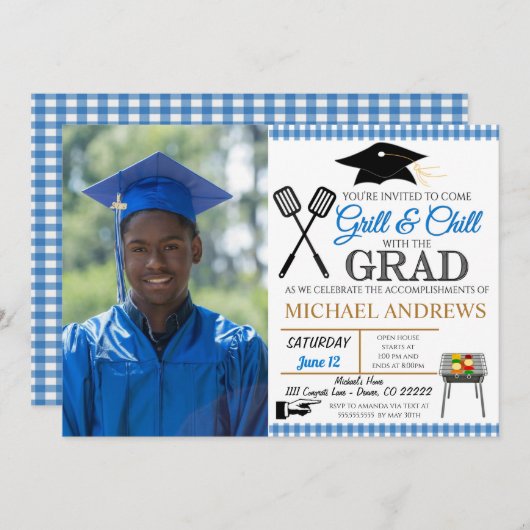 Uitnodiging voor Afstuderen BBQ (Voorkant / Achterkant)