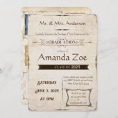 uitnodiging voor afstuderen/bekendmaking (Voorkant / Achterkant)