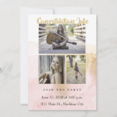 Uitnodiging voor afstuderen fotofeest (Voorkant)