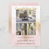 Uitnodiging voor afstuderen fotofeest (Voorkant / Achterkant)