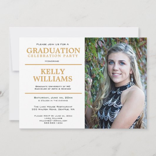 Uitnodiging voor afstuderen fotofeest (Voorkant)