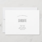 Uitnodiging voor afstuderen in Modern Script  (Achterkant)