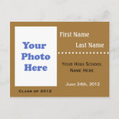 Uitnodiging voor afstuderen op de middelbare schoo (Voorkant)