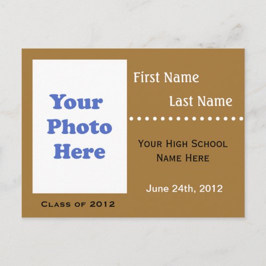 Uitnodiging voor afstuderen op de middelbare schoo (Voorkant)