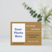 Uitnodiging voor afstuderen op de middelbare schoo (Staand voorkant)