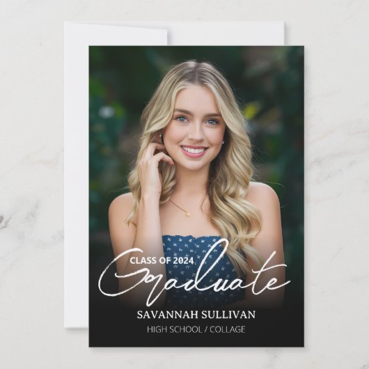 Uitnodiging voor Afstuderen van afstuderen foto's (Voorkant)