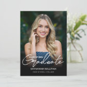 Uitnodiging voor Afstuderen van afstuderen foto's (Staand voorkant)