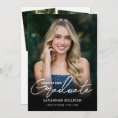 Uitnodiging voor Afstuderen van afstuderen foto's (Voorkant / Achterkant)