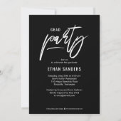 Uitnodiging voor Afstuderen van bewerkbare kleuren (Achterkant)