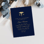 Uitnodiging voor afstuderen van de peesschool<br><div class="desc">Een elegant blauw folieontwerp. U kunt deze sjabloon van de afstuderen uitnodiging met uw eigen details aanpassen. U kunt de kleuren,  de formulering,  de tekst en andere functies wijzigen.</div>