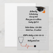 Uitnodiging voor afstuderen van Editable Medical s (Voorkant / Achterkant)