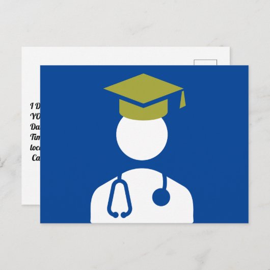 Uitnodiging voor afstuderen van medische scholen (Voorkant / Achterkant)