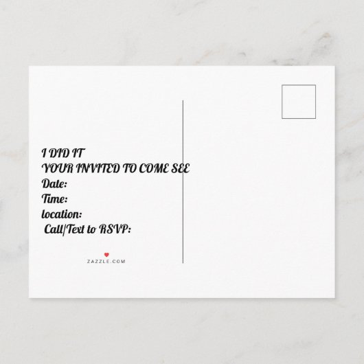 Uitnodiging voor afstuderen van medische scholen (Achterkant)