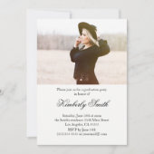 Uitnodiging voor afstuderen van scriptlettertype (Voorkant)