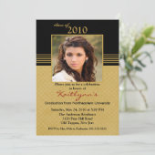 Uitnodiging voor Afstuderen via Black & Gold Photo (Staand voorkant)