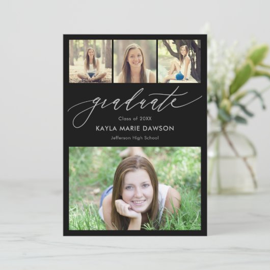 Uitnodiging voor Afstuderen voor Crises Collage Ed (Staand voorkant)