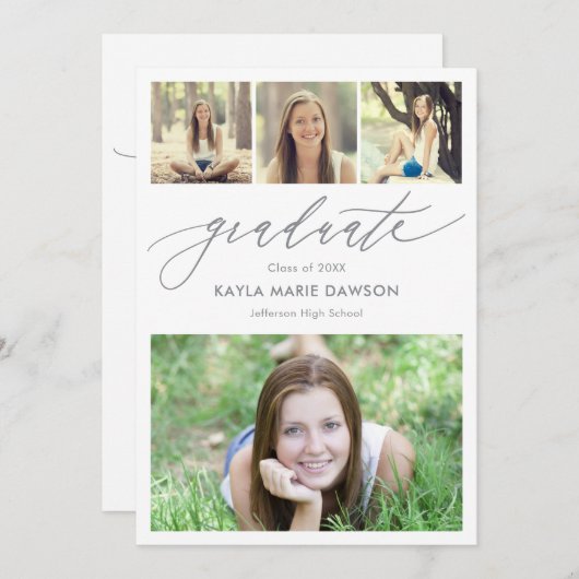 Uitnodiging voor Afstuderen voor Crises Collage Ed (Voorkant / Achterkant)