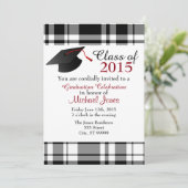 Uitnodiging voor Afstuderen voor geplakt afdrukken (Staand voorkant)