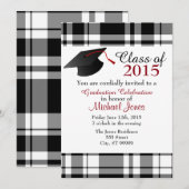 Uitnodiging voor Afstuderen voor geplakt afdrukken (Voorkant / Achterkant)